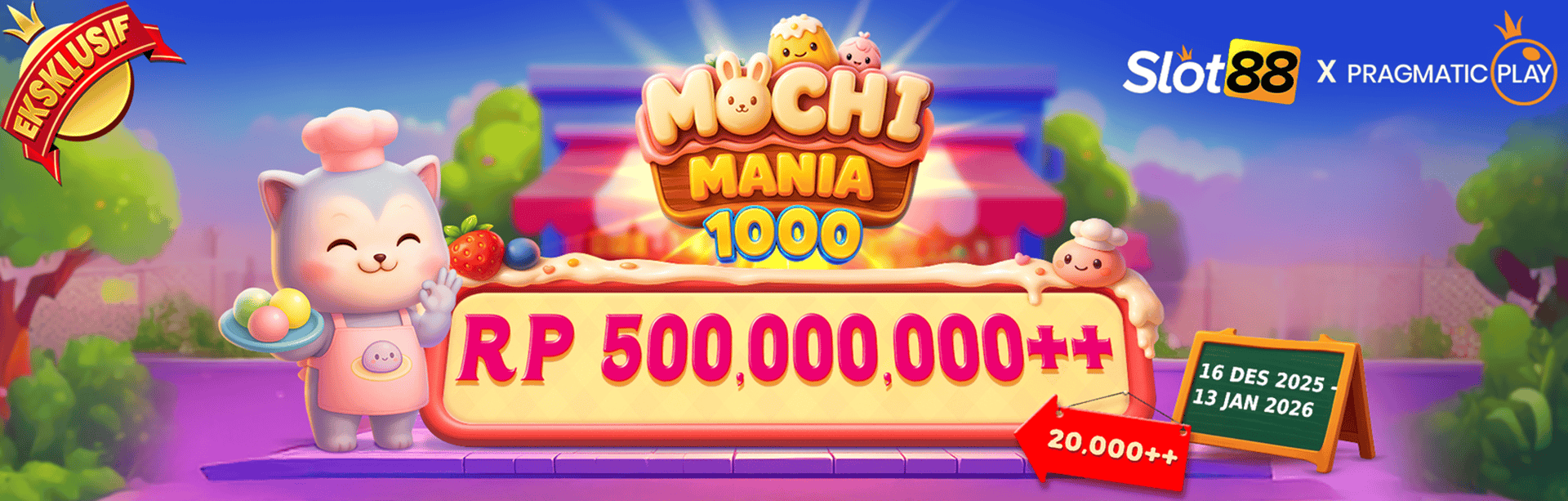 KOLABORASI SLOT88 X PP: EVENT MOCHI MANIA 1000 BAGI HADIAH